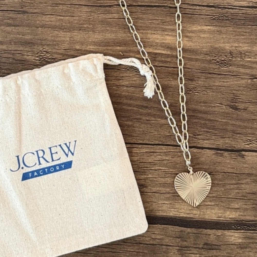 J. Crew Heart Pendant Necklace